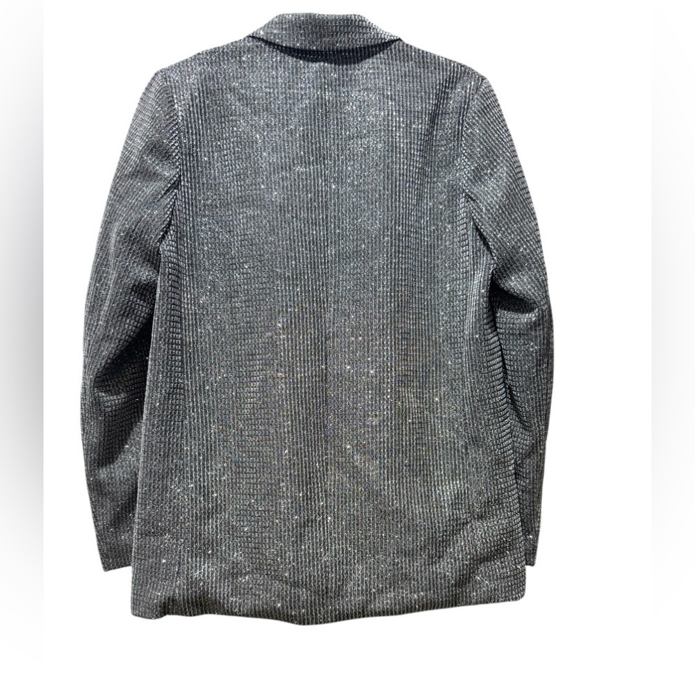 Know One Cares Metallic Blazer Medium | Double Breasted Sparkle Jacket - Picture 6 of 14